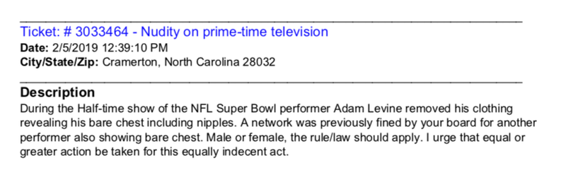Illustration for article titled America Vs. Adam Levine's Nipples: All The FCC Viewer Complaints About The Super Bowl Halftime Show
